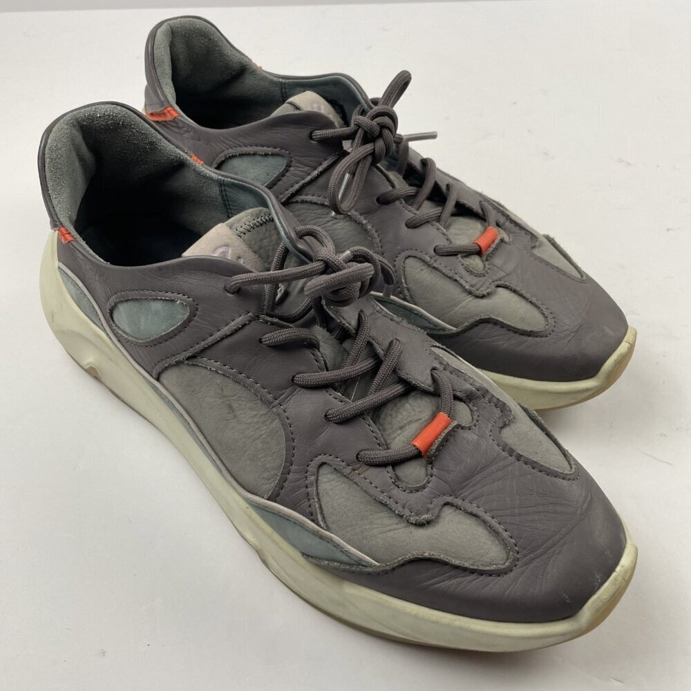 Ecco Chunky Sneakers Shoes Men’s  US 10 EU 41 Gray Leather Casual Comfort